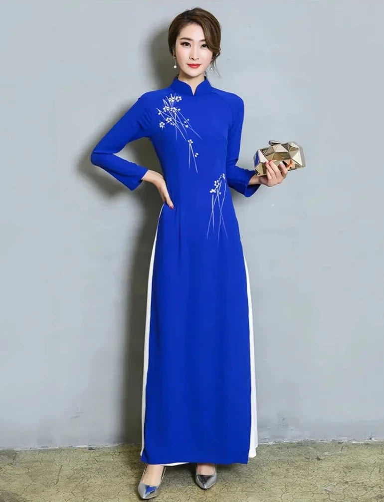 chinese shirt dress Modern China Cheongsam, Aodai A-line Skirt, Bride Gown Suit, Mother Gown Tea Ceremony Red Over Size to 5XL