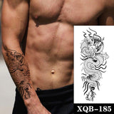 Black and Grey Chinese Dragon Tattoo