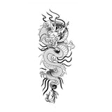 Black and Grey Chinese Dragon Tattoo