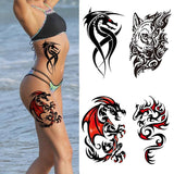 Chinese Dragon Tattoo on Thigh