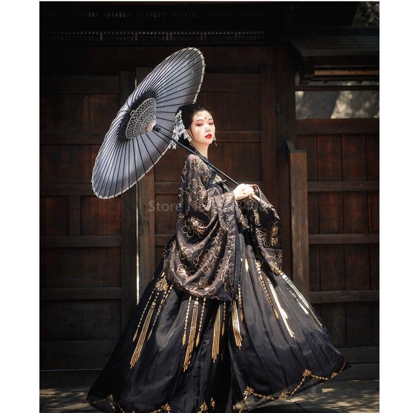 Chinese Hanfu Dress Black | Chinese Temple Chinese Hanfu Dress Black | Chinese Temple