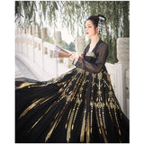 Chinese Hanfu Dress Black