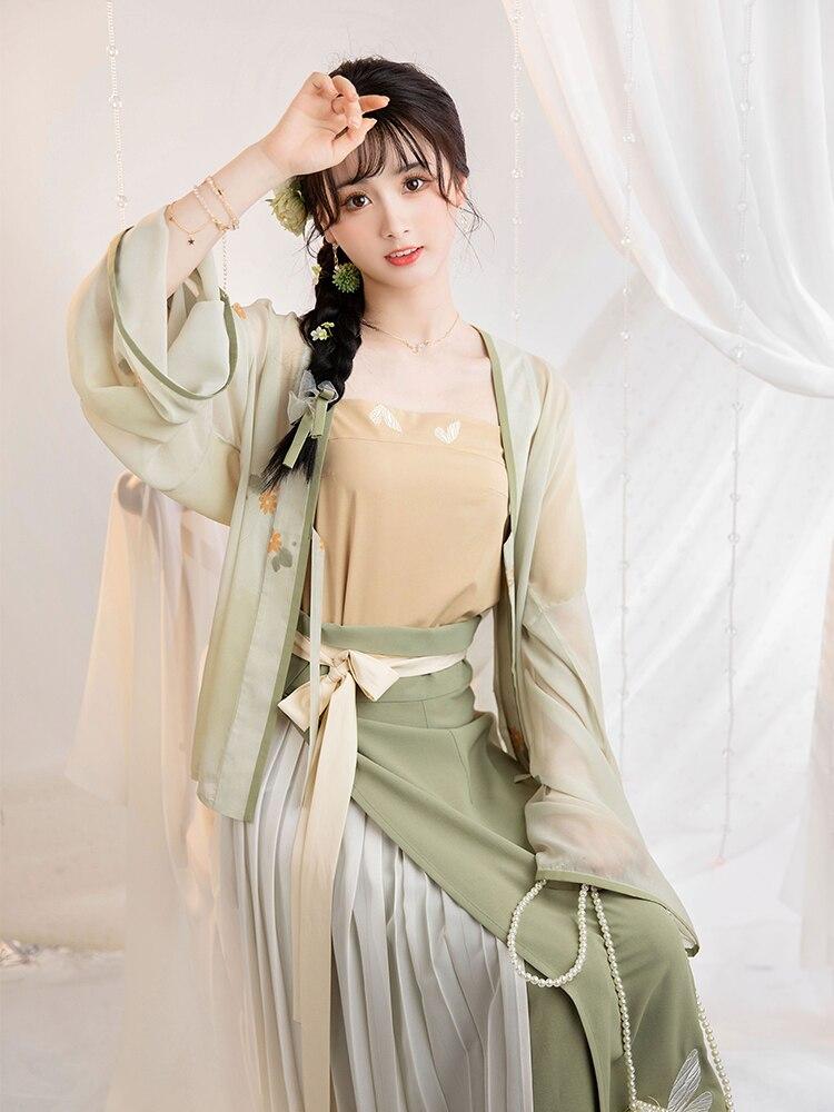 chinese cotton dress Cotton and linen Floral Chinse qipao cheongsam dress women's Chinese style long-sleeved ramie dress temperament