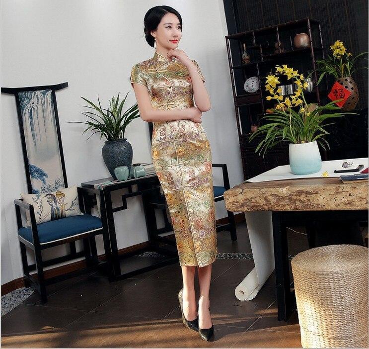 Gold chinese dress hotsell