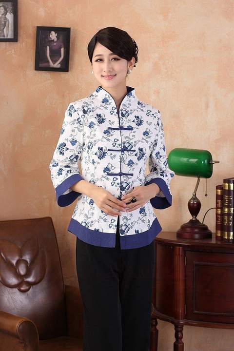 Women Chinese Linen Jacket | Chinese Temple