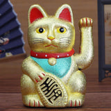 Black Maneki Neko Money Lucky Cat Chinese Japanese Statue