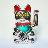 Black Maneki Neko Money Lucky Cat Chinese Japanese Statue