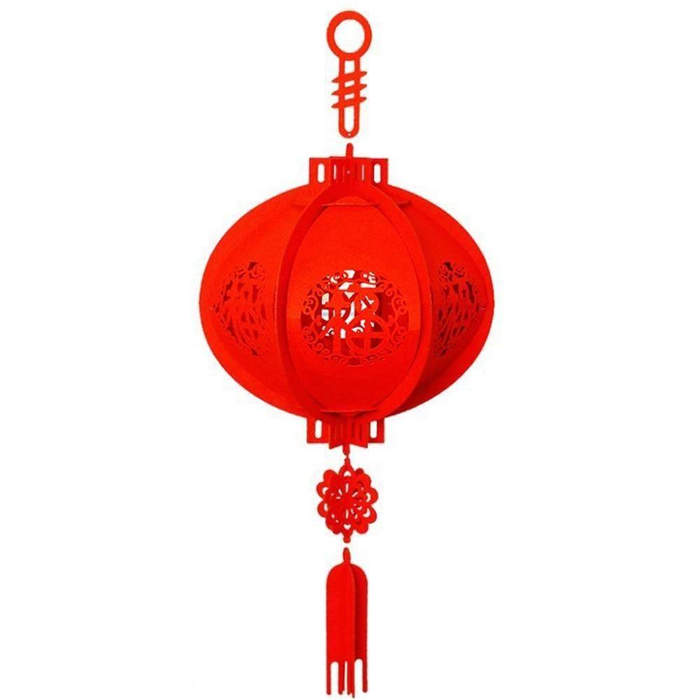 Red Paper Lanterns Hanging Decorations For Chinese Spring Festival