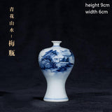 Small Chinese Blue And White Vases