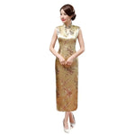 Sleeveless Velvet Chinese Dress