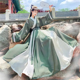 Green and White Hanfu