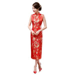 Sleeveless Velvet Chinese Dress