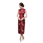 Sleeveless Velvet Chinese Dress