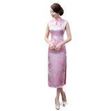 Sleeveless Velvet Chinese Dress