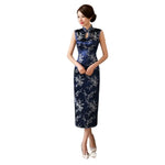 Sleeveless Velvet Chinese Dress