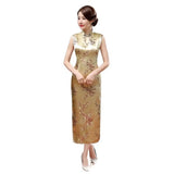 Sleeveless Velvet Chinese Dress