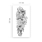 Black and Grey Chinese Dragon Tattoo