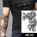 Chinese Dragon Tattoo Black and White