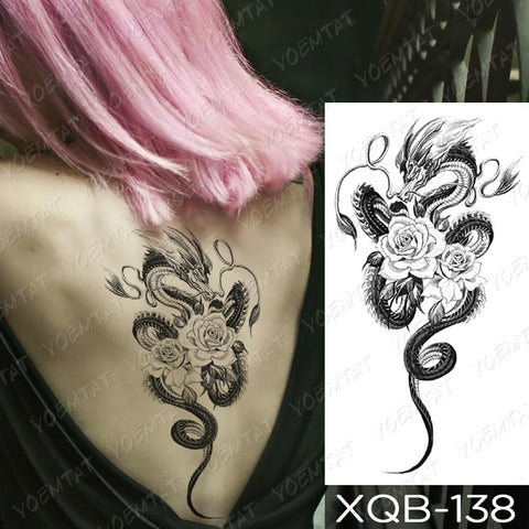 Dragon Tattoo Sketch for Woman Dragon Tattoo Design Female - Crealandia