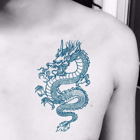Grey Ink Dragon Tattoo On Back  Tattoo Designs Tattoo Pictures