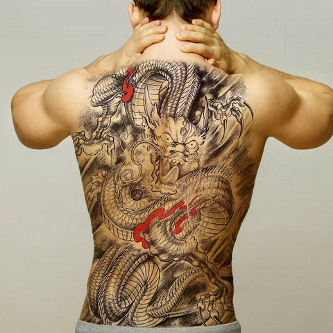 Buy TAFLY Men's Whole Back Temporary Tattoo Sticker Chinese Warrior God  Waterproof Tattoo Large Water Transfer Fake Tattoo 2 Sheets Online at  desertcartINDIA