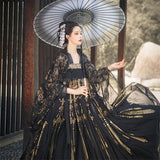 Chinese Hanfu Dress Black