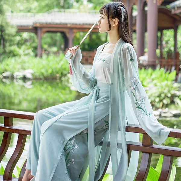 green chinese traditional dress 【Hanfu】Hmong Beauty Girl|Tang Exotic Clothing