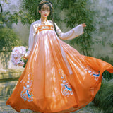 Chinese Hanfu Dress Orange
