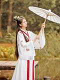 Chinese Hanfu Dress Red Flowers
