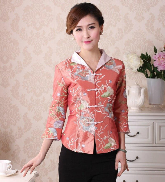 Chinese Jacket Women Light Pink | Chinese Temple