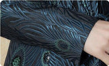 Chinese Jacket Women Peacock Feather