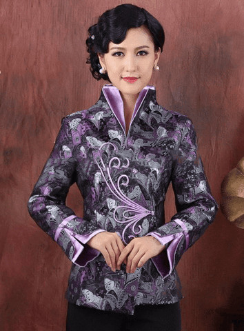 Chinese Jacket Women Purple