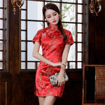 Chinese Red Dress Short