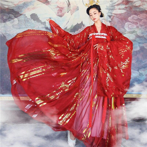 Hanfu Cosplay Women Ancient China Dress Pink Chinese Hanfu Dress Plus Size  Fairy | eBay