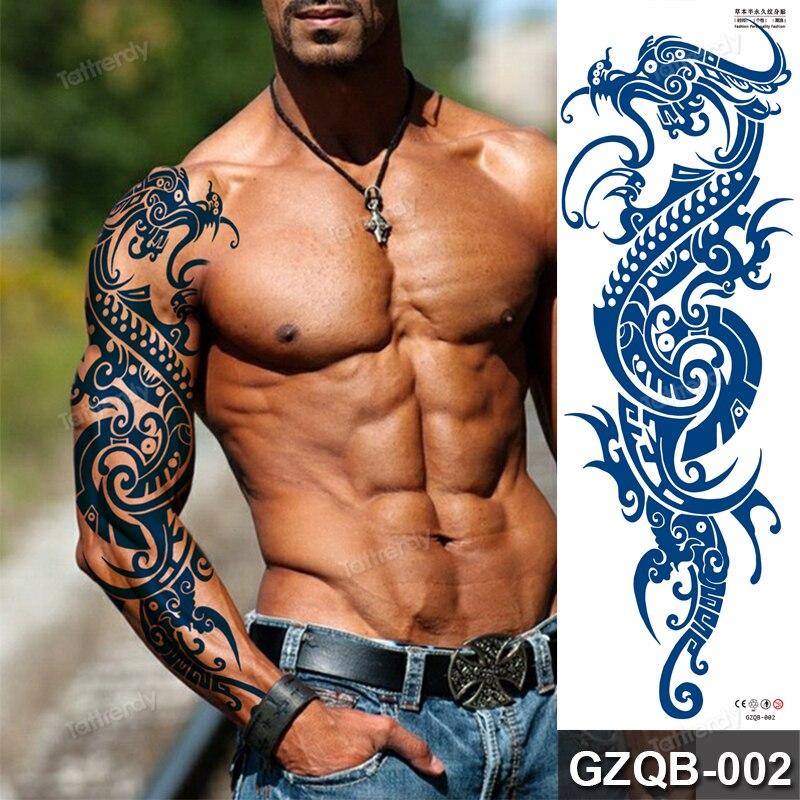 Tribal Dragon Tattoos Chest