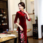 Velvet Chinese Dress