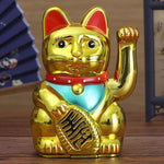 Black Maneki Neko Money Lucky Cat Chinese Japanese Statue