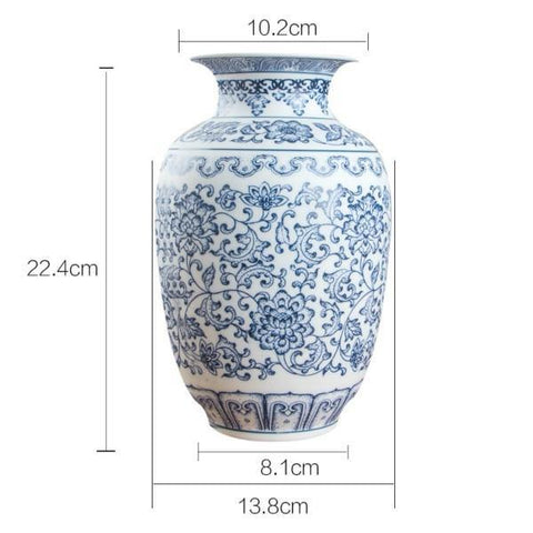 Chinese Vase Blue And White Pottery