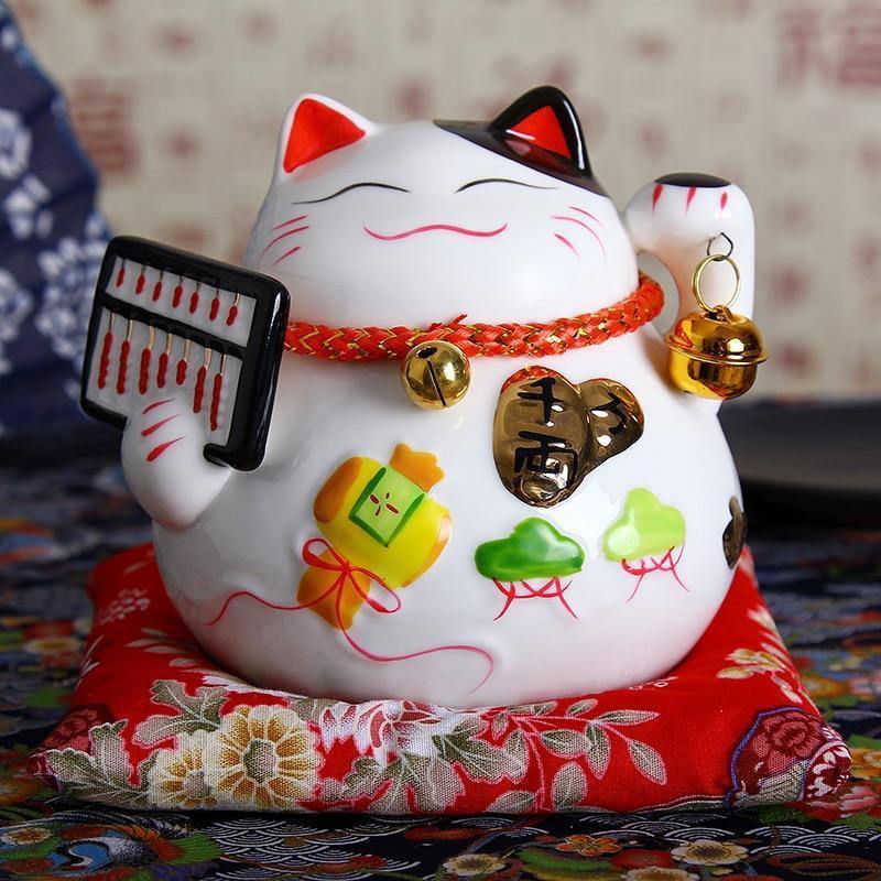 Maneki Neko Money Lucky Cat Chinese Japanese Statue