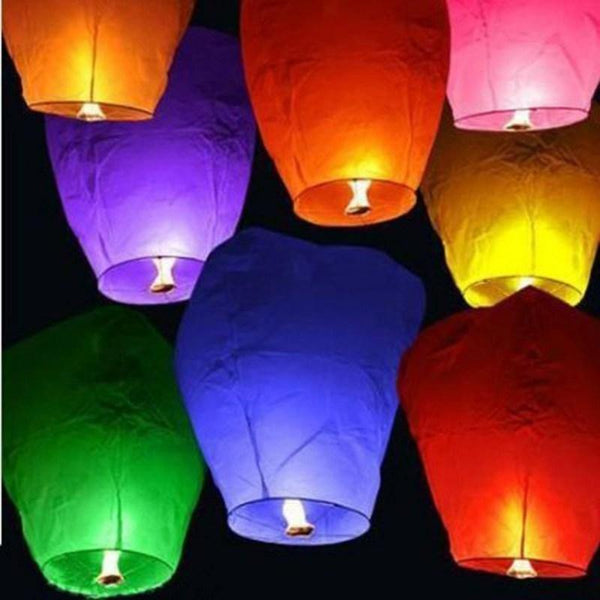 Multicolors Chinese Lantern Fly Chinese Temple