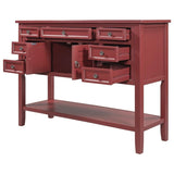 Red Chinese Console Table